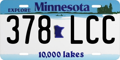 MN license plate 378LCC