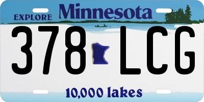 MN license plate 378LCG