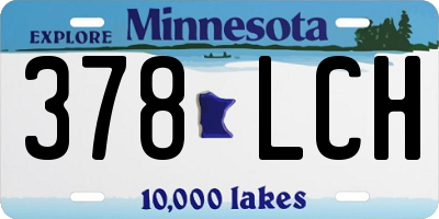 MN license plate 378LCH