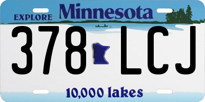 MN license plate 378LCJ
