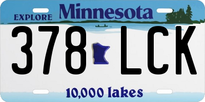 MN license plate 378LCK