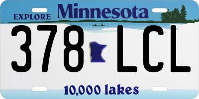 MN license plate 378LCL