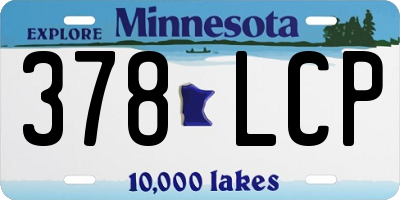 MN license plate 378LCP