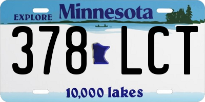 MN license plate 378LCT