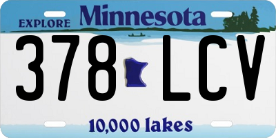 MN license plate 378LCV