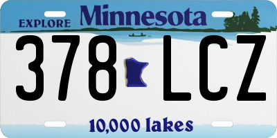 MN license plate 378LCZ