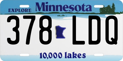 MN license plate 378LDQ
