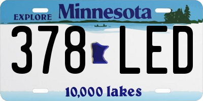 MN license plate 378LED
