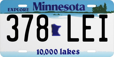 MN license plate 378LEI