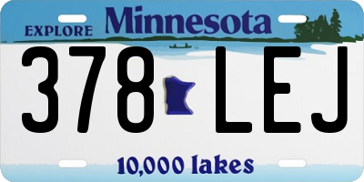 MN license plate 378LEJ
