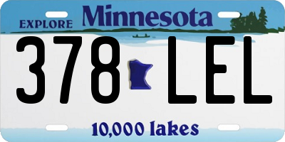 MN license plate 378LEL
