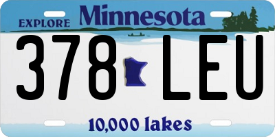 MN license plate 378LEU