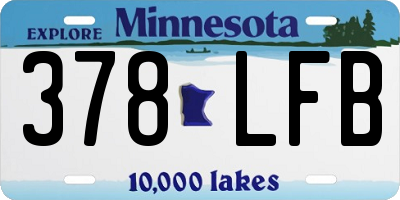 MN license plate 378LFB