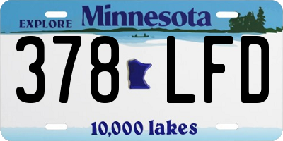 MN license plate 378LFD