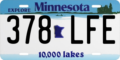MN license plate 378LFE