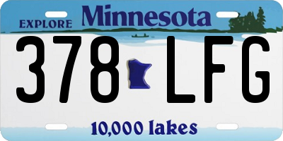 MN license plate 378LFG