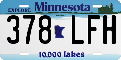 MN license plate 378LFH