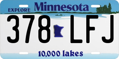 MN license plate 378LFJ