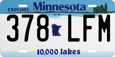 MN license plate 378LFM