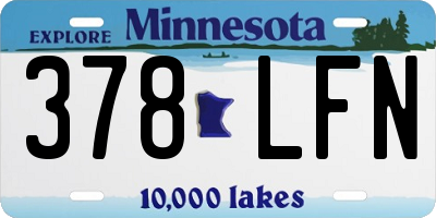 MN license plate 378LFN