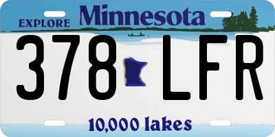 MN license plate 378LFR