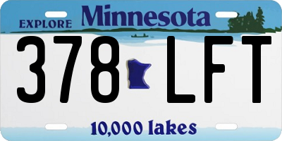 MN license plate 378LFT