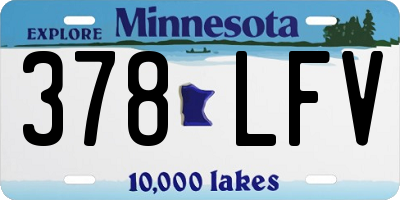 MN license plate 378LFV
