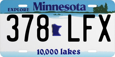 MN license plate 378LFX