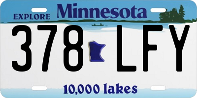 MN license plate 378LFY