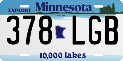MN license plate 378LGB