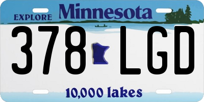 MN license plate 378LGD