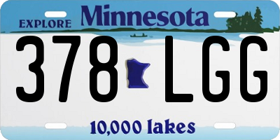 MN license plate 378LGG