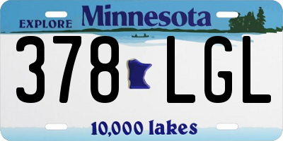 MN license plate 378LGL