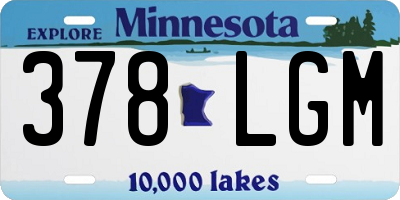 MN license plate 378LGM