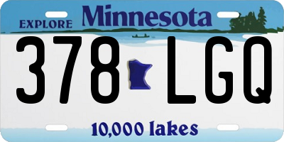 MN license plate 378LGQ