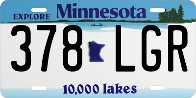 MN license plate 378LGR