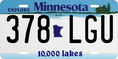 MN license plate 378LGU