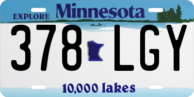 MN license plate 378LGY