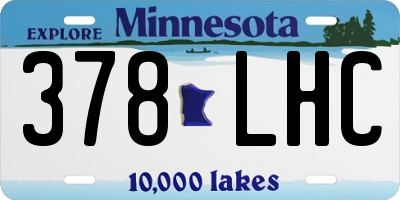 MN license plate 378LHC