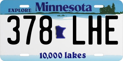 MN license plate 378LHE