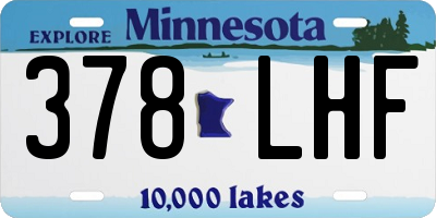 MN license plate 378LHF