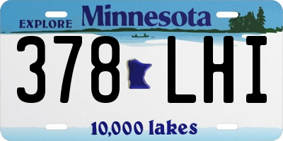 MN license plate 378LHI