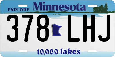 MN license plate 378LHJ