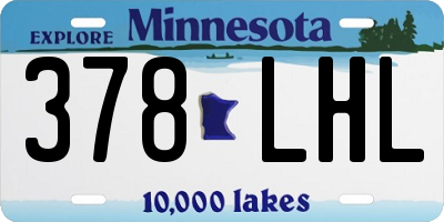 MN license plate 378LHL