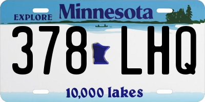MN license plate 378LHQ