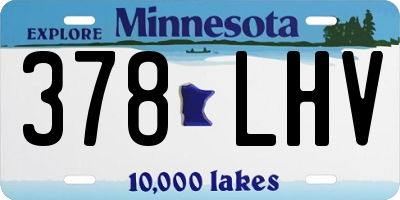 MN license plate 378LHV