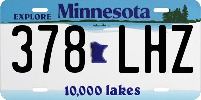 MN license plate 378LHZ