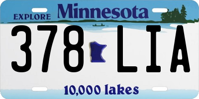 MN license plate 378LIA