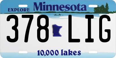 MN license plate 378LIG
