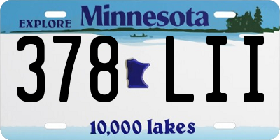 MN license plate 378LII